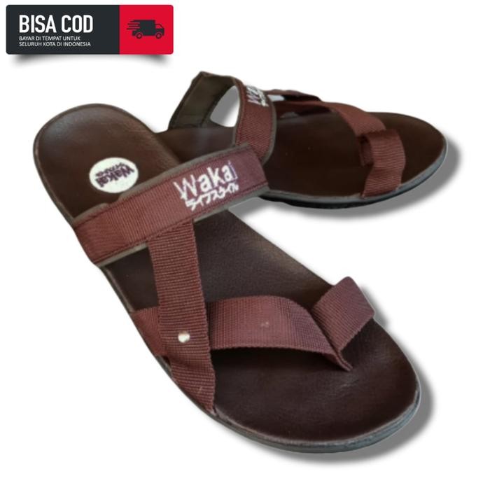 Sandal Wakai Pria Model Jepit Gunung Bahan Tali Original