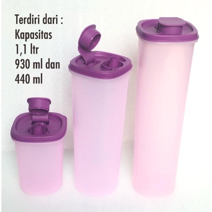 Botol minyak botol kecap tupperware cooking oil set (3) Kode 480