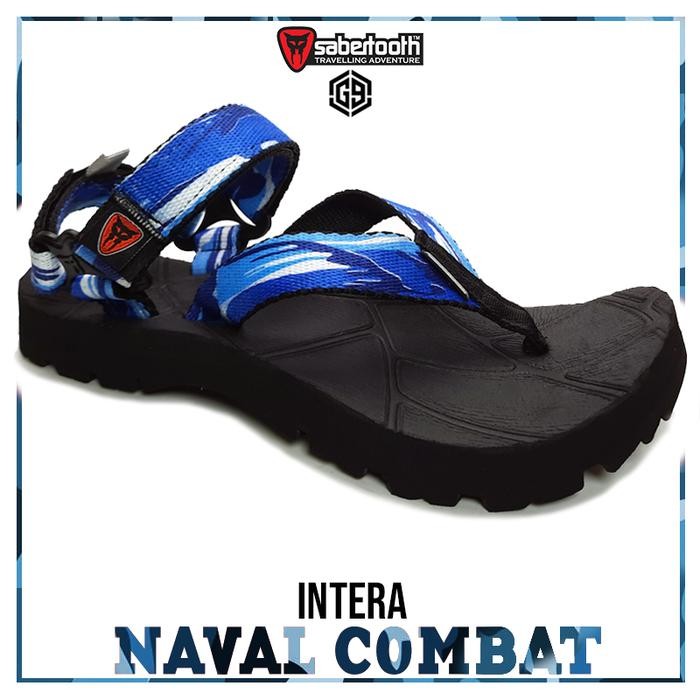 SABERTOOTH Sandal Gunung Intera Naval Combat Hitam Sendal Pria Wanita