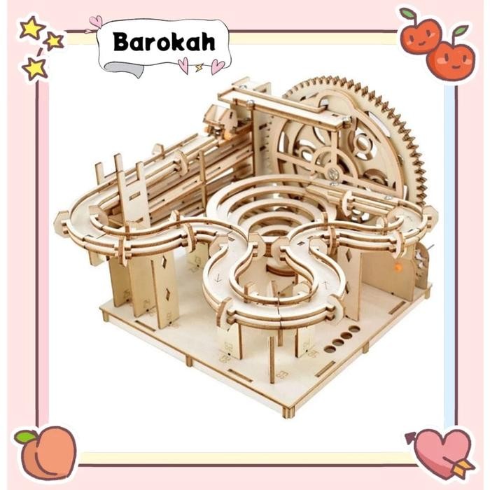 [Barokah] Diy Robotic Marble Run Kayu Mainan Stem