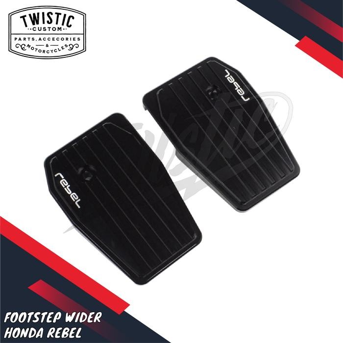 Footstep Foot Peg Pijakan Kaki Wider Lebar Motor Honda Rebel CM Bobber Custom *