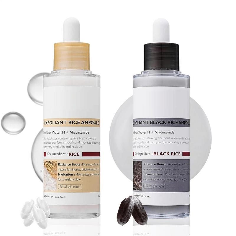IMPORT 2025 Rice Ampoule Serum Exfoliating Serum Exfoliating Skin Cells Facial Body Scrub, Blackhead