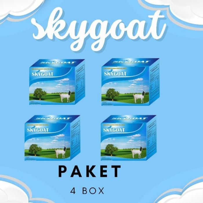 

New ( PAKET 4 BOX ) Susu Kambing Etawa Skygoat Original Murah Putih Sapi
