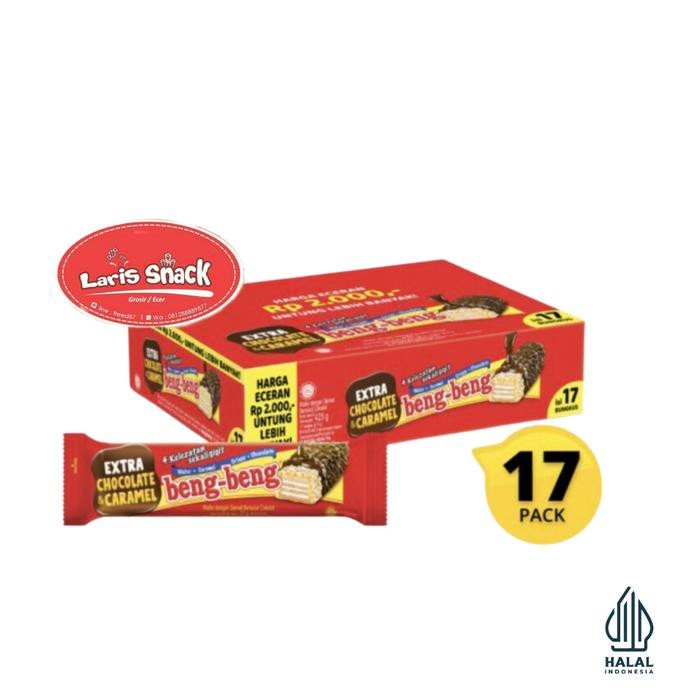 

New Snack Biscuit Beng Beng Wafer Coklat 17pcsx25gr