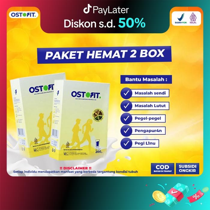 

New OSTOFIT Susu Herbal 200gr - 2 BOX HEMAT- Bantu Masalah Tulang & Sendi, Nyeri Lutut - BPOM &