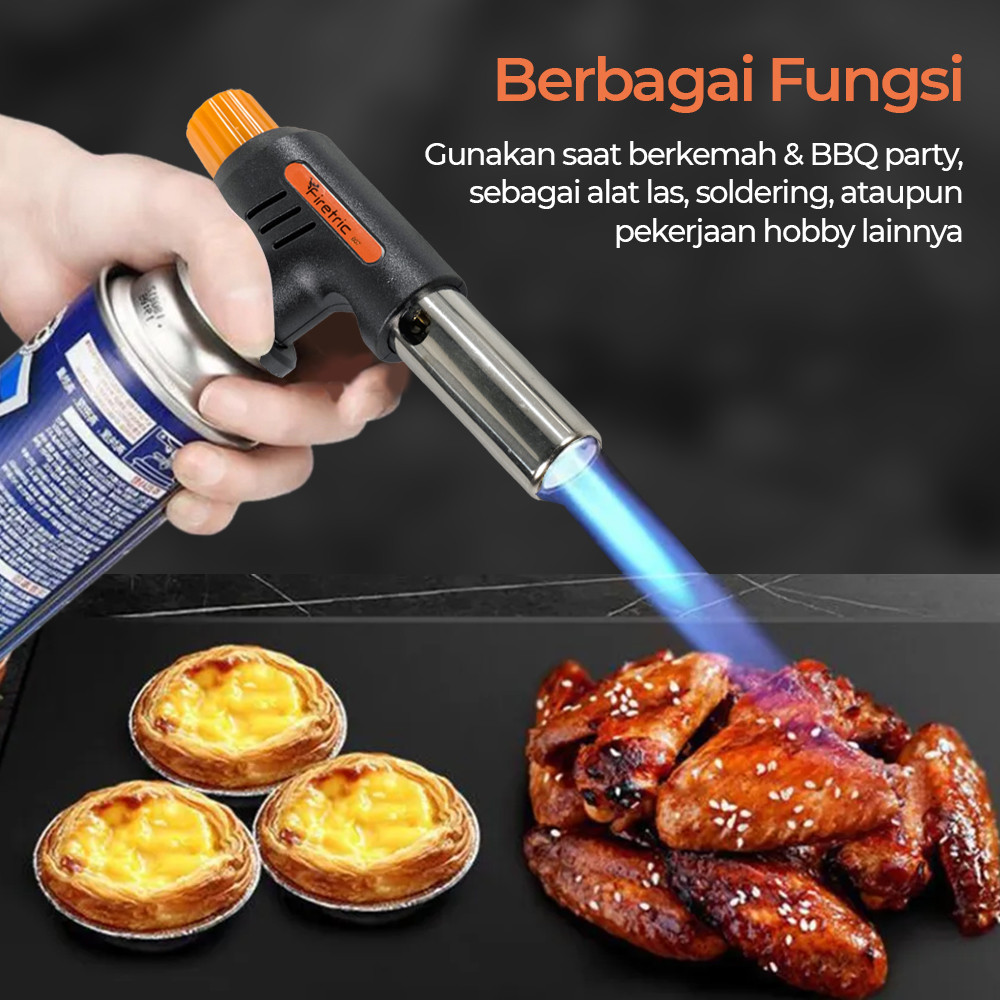 PROMO Firetric Kepala Gas Butane Portable Flame Gun Torch - 807 Kualitas Terbaik