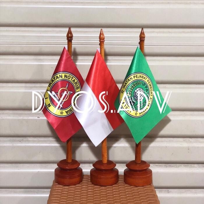 

bendera notaris IPPAT + tiang vandel meja Merah Putih