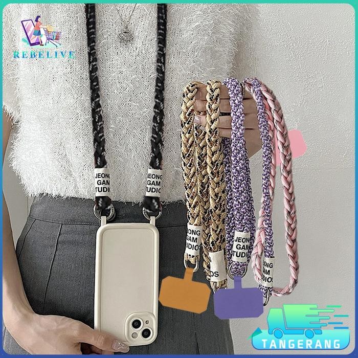 

Tali Gantungan Kalung Selempang Ponsel Jalinan Tiga Kali Lipat Lanyard Tali Hp Wanita