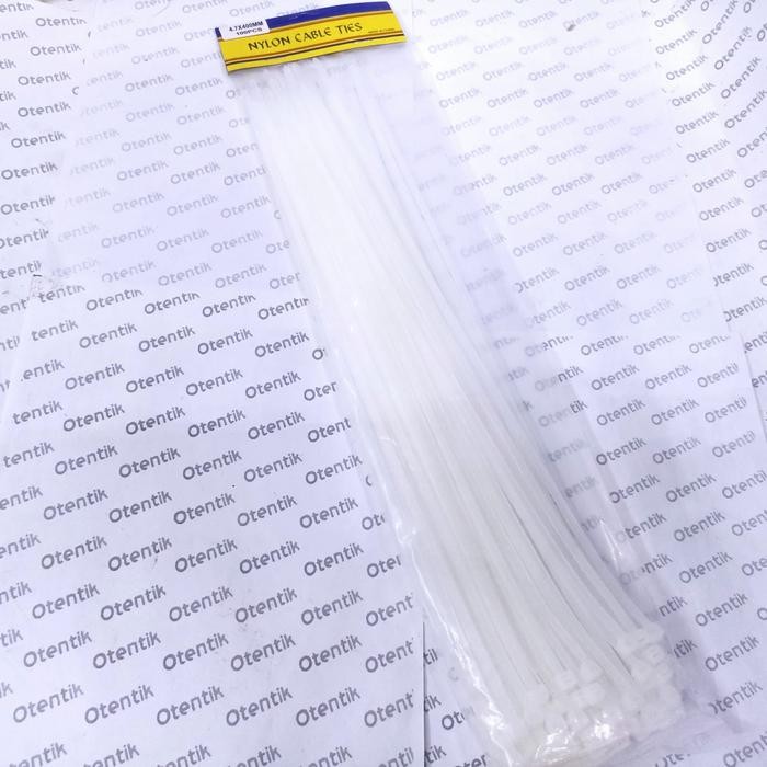 

KABEL TIES NILON 40 CM PUTIH - NYLON TIE KABEL IKAT 40CM - TIS 400 MM