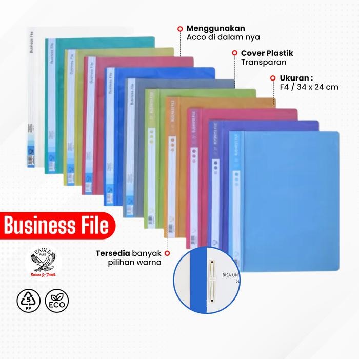 

EAGLE Bisnis File Business File Map Snelhekter Map Acco F4 12pcs