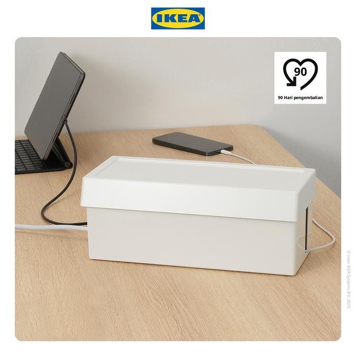 

IKEA STTING Kotak Pengatur Kabel Dengan Penutup Minimalis Plastik Fabric