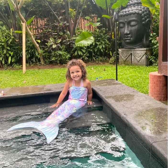 ASLI Mermaid .mermed Putri duyung anak . Costume mermaid anak . mermaid renang riaricis aril Baju