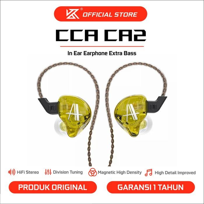 [KZ Official Store] CCA CA2 with c In Ear Earphone Extra Bass