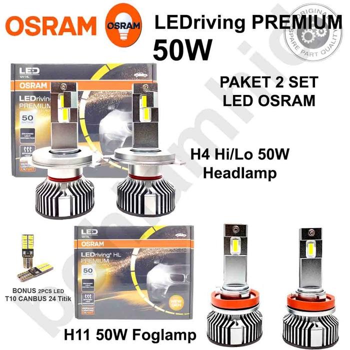 Bohlamhid - Lampu Led Honda City Old Osram Premium 2Set Headlamp H4 + Foglamp H11