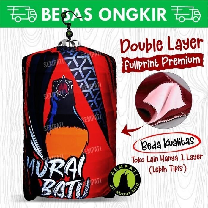 Krodong Sangkar Murai No 2 Jersey Preum Fullprint Motif Burung Murai