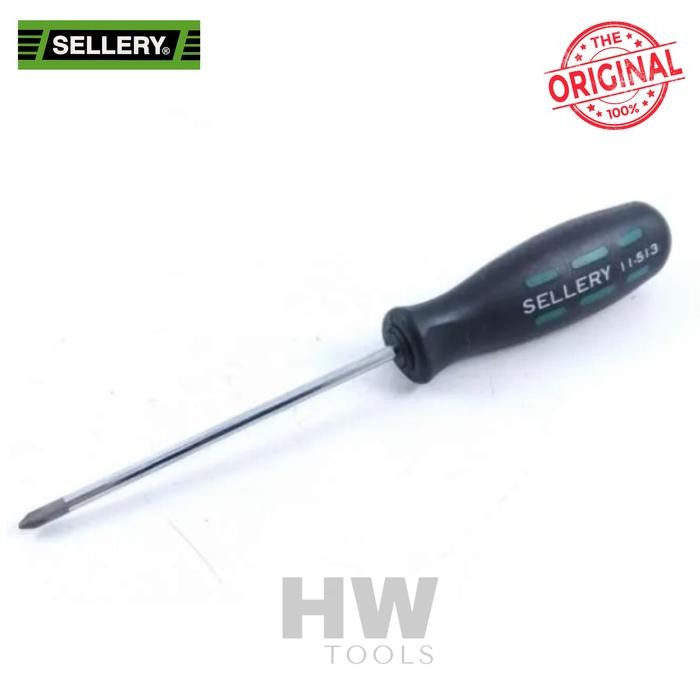 Obeng Bunga Ph1 (+) Obeng Minus 3Mm (-) X 3 Inch Gagang Karet Sellery