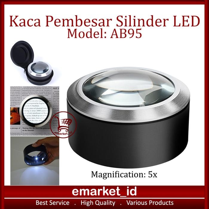 

Kaca Pembesar Silinder Led Ab95 / Magnifying Dome Membaca Kerajinan