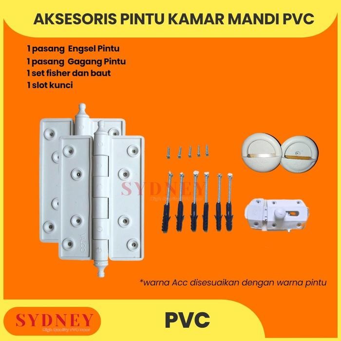 Pintu Pvc Kamar Mandi Polos Jalusi - Pintu Pvc Kamar Mandi Full Set Tinggal Pasang