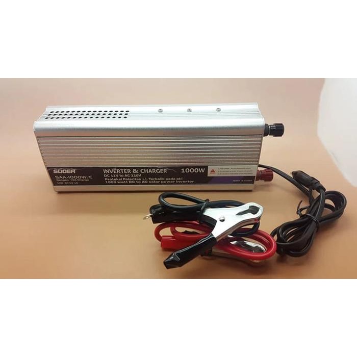 Populer Power Inverter With Charger Aki Saa 12V 1000 Watt - Suoer