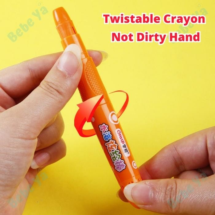 

24/48Pcs Crayon Non Toxic Washable Crayon Lembut Crayon Premium Crayon Grasp 48 Mata Sedang Kerayon