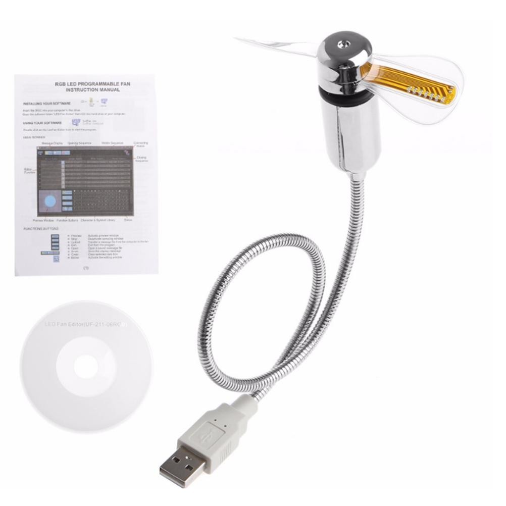 Flexible Usb Powered Fan For Laptop Tablet Mini Portable Desk Cooling Computer Peripherals Usb