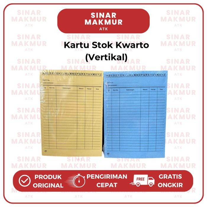 

Terlaris- Kartu Stok/Stock Card Kwarto Vertikal Putih Dan Warna (Pak)