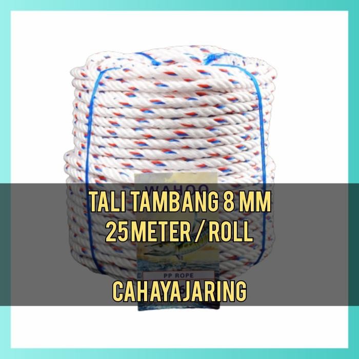 TAMBANG 8MM 25 METER/ TALI TAMBANG PLASTIK 8 MM / TALI TAMBANG ECERAN