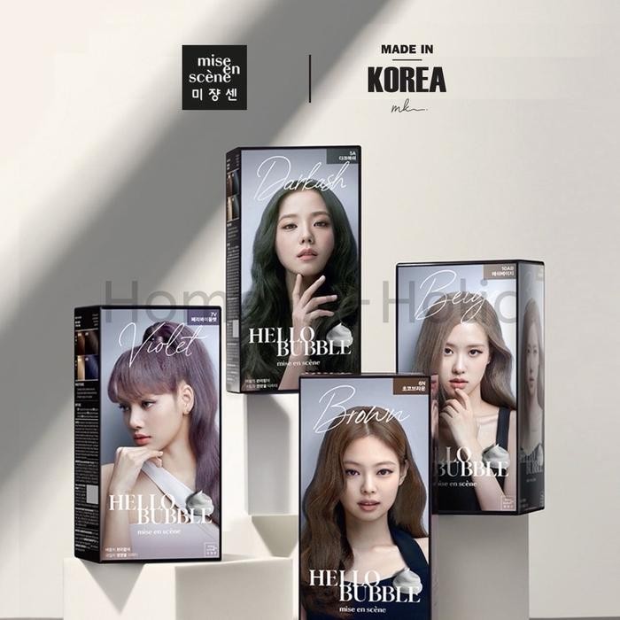 Mise En Scene Hello Bubble Hair Coloring Bleach Dye Pewarna Cat Rambut Korea - Ready Warna Sesuai