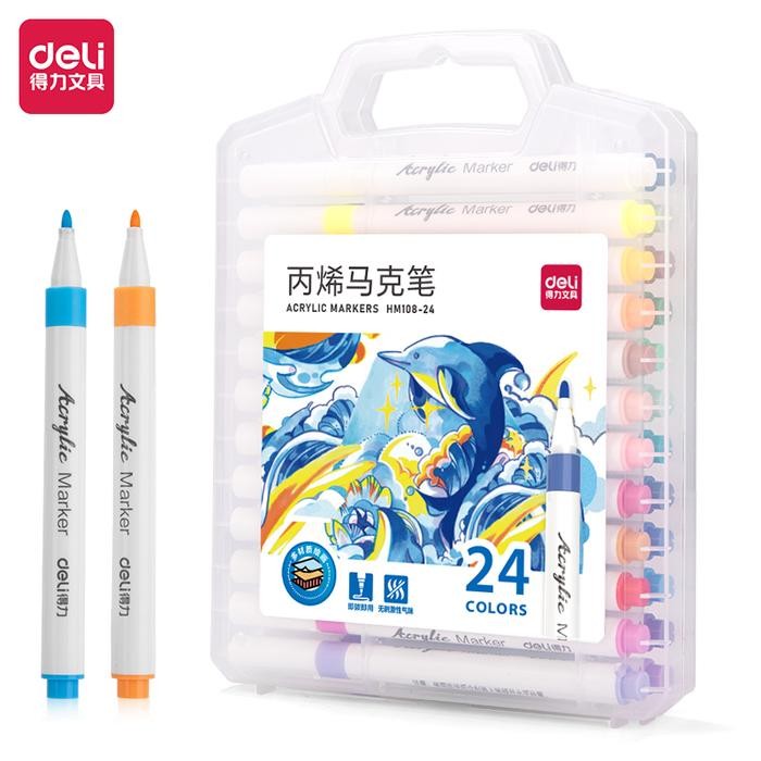 

Deli Spidol Akrilik Acrylic Marker 48 Colors HM108