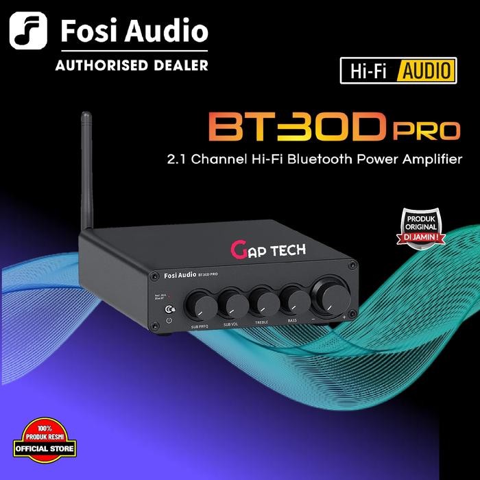 Fosi Audio Bt30D Pro 2.1 Channel Hi-Fi Bluetooth Power Amplifier Pasti Diskon
