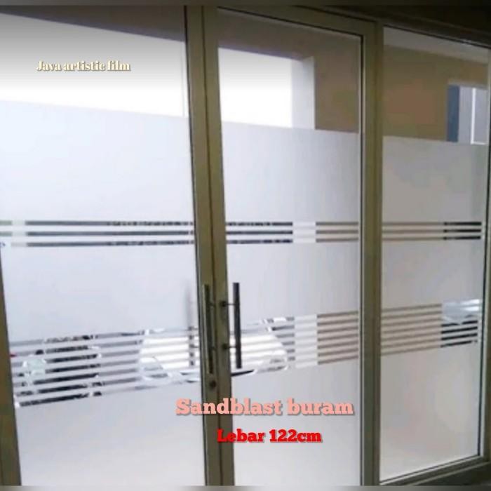 (Expert) stiker kaca sandblast polos/sandblast/kaca film jendela rumah dan gedung