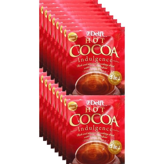 

Delfi Hot Cocoa Indugence (1 Karton) / Minuman Cokelat Coklat Bubuk Bundle 8 Renceng