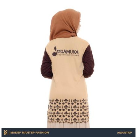 (Expert) Kaos Pramuka Tunik Lengan Panjang Terbaru Kaos Pramuka Kegiatan Pramuka Coklat - Kaos
