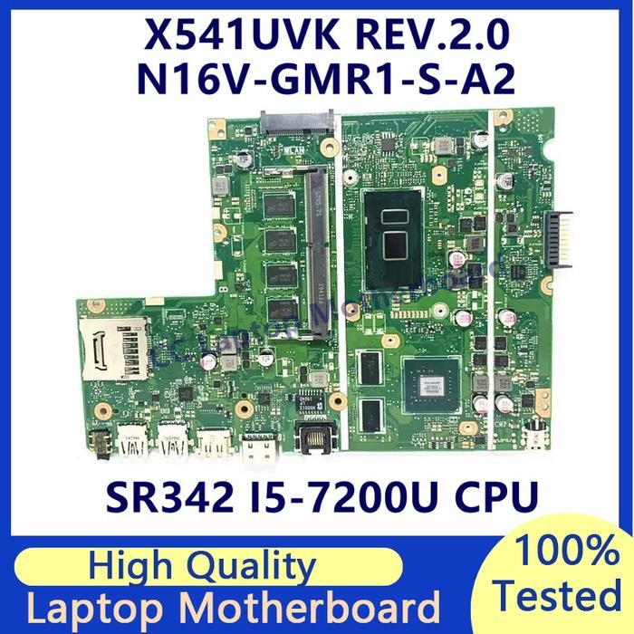X541UVK REV.2.0 Mainboard For ASUS Laptop Motherboard W/SR342 I5-7200U CPU N16V-GMR1-S-A2 920MX RAM 