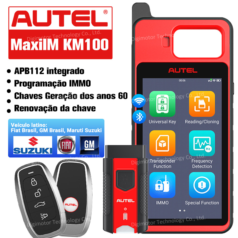 BELI SEKARANG Autel MaxiIM KM100 Universal Key Generator km100x Autel Key Programmer Brazil Version 