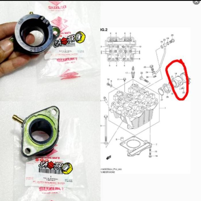 pipe intake manipol suzuki satria fu karbu ori sgp