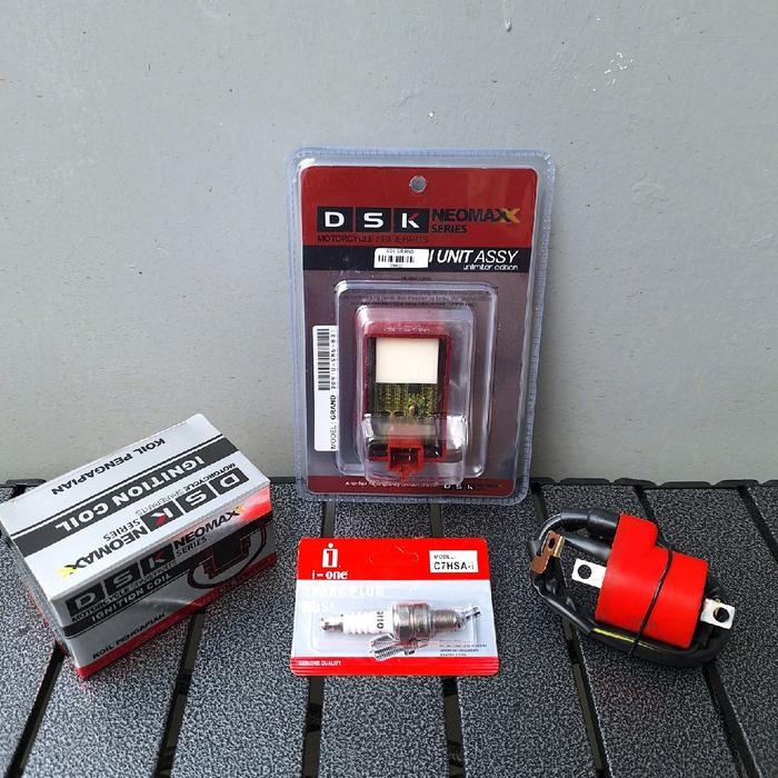 paket cdi koil busi grand supra x supra fit lama new revo 100 honda win racing tenaga motor