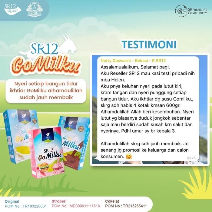 

(Expert) ORIGINAL SUSU KAMBING ETAWA / GOMILKU SR12 /HALAL BPOM / DAUN KELOR / MEMBANTU MENJAGA