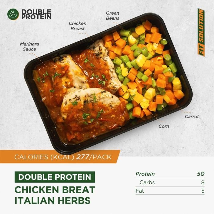 

(Expert) DOUBLE PROTEIN Chicken Breast Italian Herbs (50Gr Protein) Diet Meal