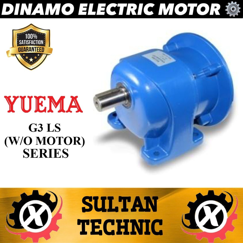 

GEAR BOX HELICAL YUEMA G3LS 0,2KW 0,25HP 200W as 28 RATIO 160, 200 GEAR ONLY