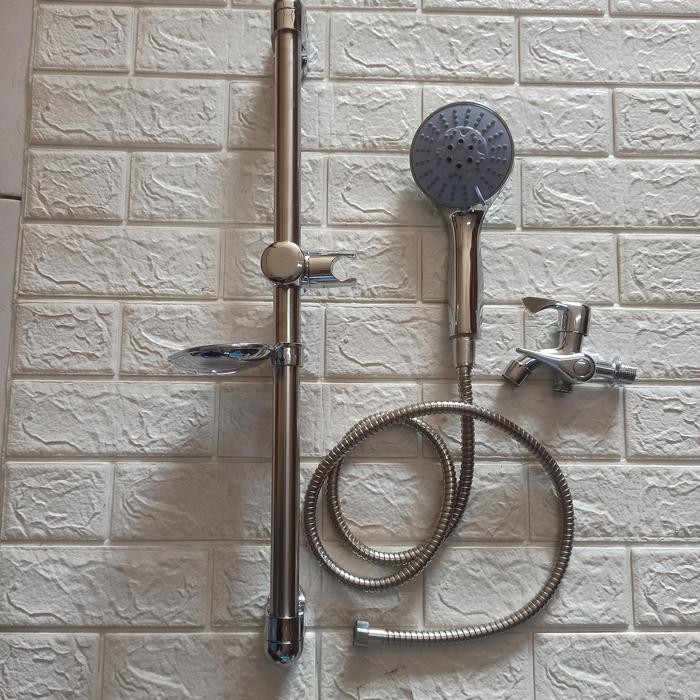 shower tiang set plus kran cabang