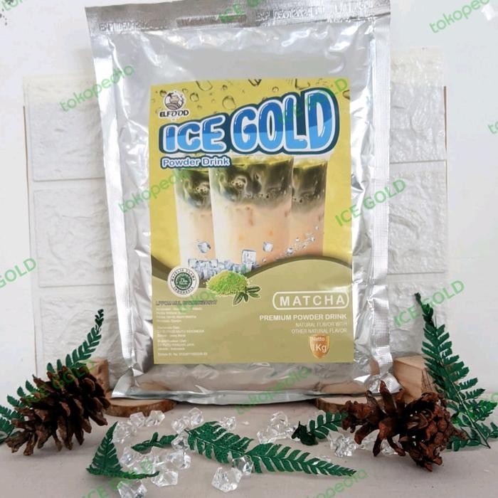 

Premium Powder Drink Ice Gold Mix Rasa Matcha Latte 1 KG