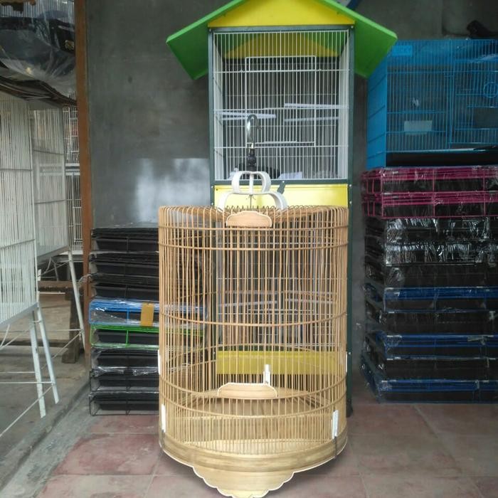 Kandang burung murai mentahan akhrilik no 2 tangkringan cepuk plus kar