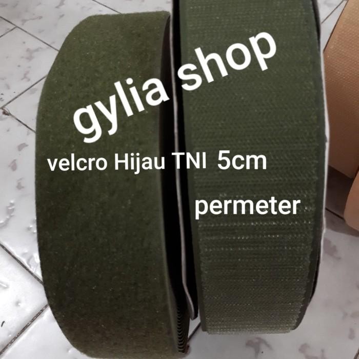 [Expert] Velcro 5cm / Perekat Jahit / Kain Hijau 5cm / Prepetan 5cm PerMeter