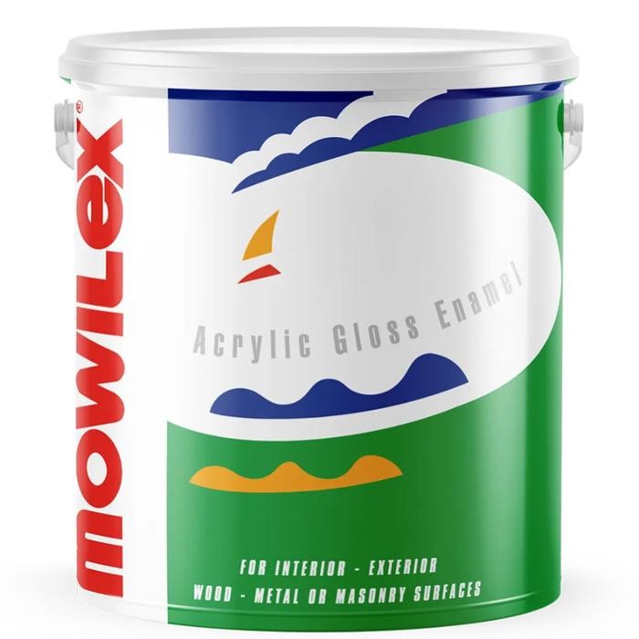 Mowilex AGE 600 Putih / Mowilex Acrylic Gloss Enamel White Galon 2,5L