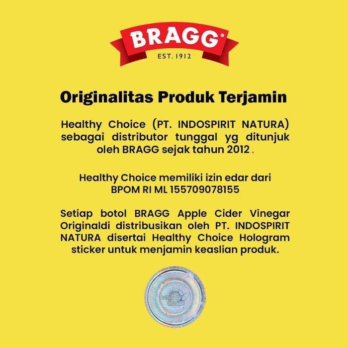 

Bragg Organic Raw Unfiltered Apple Cider Vinegar 946 Ml Botol Botol Cuka Apel
