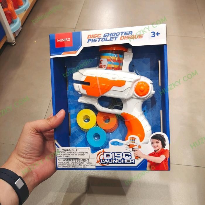 MINISO Pistol Mainan Disc Shooter (isi 12pcs disc)
