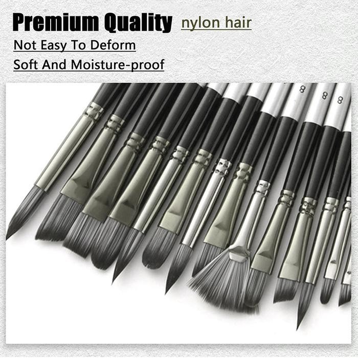 

Promo Weseekart Set Kuas Lukis Cat Air Minyak Nylon Paint Brush 24 Pcs - Msa-214 Alat Kayu Lukisan