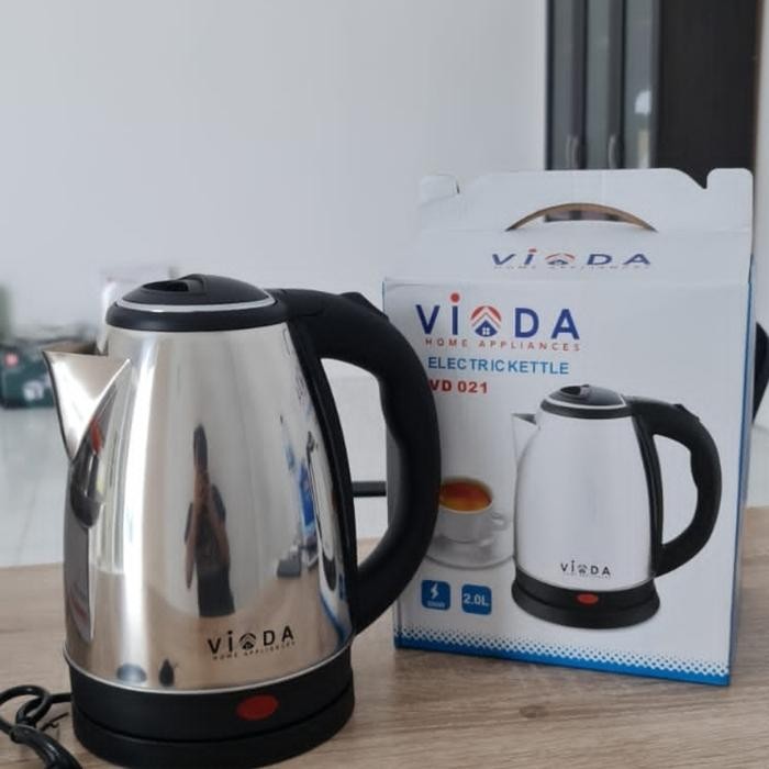 Teko Listrik Vioda Ceret Listrik Vioda Vd-00021.8 Ltr Pemasak Air Panas Stainless Steel Ceret