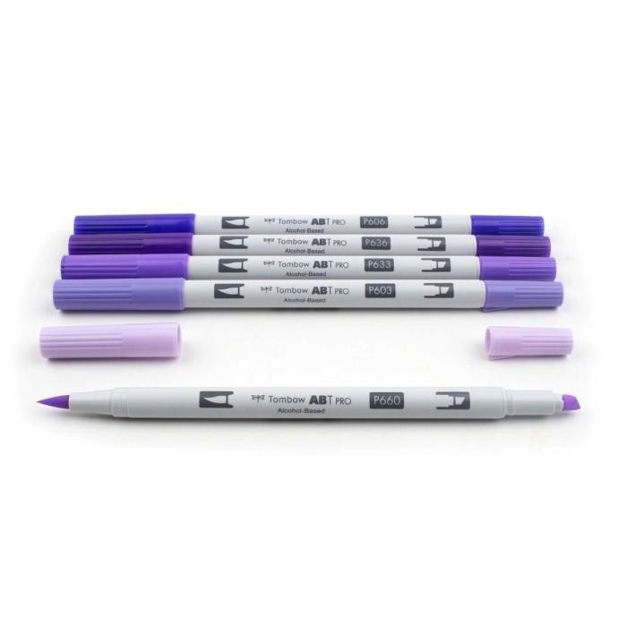 

tombow dual brush pen abt pro purple tones set 5 kode 425